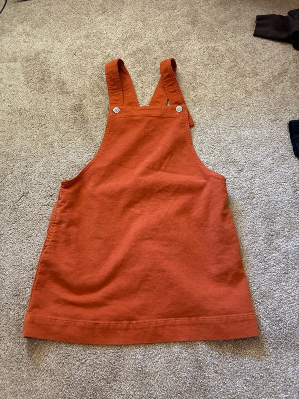 BDG Urban Outfitters Burnt Orange Corduroy Overall Mini Pinafore Dress size S